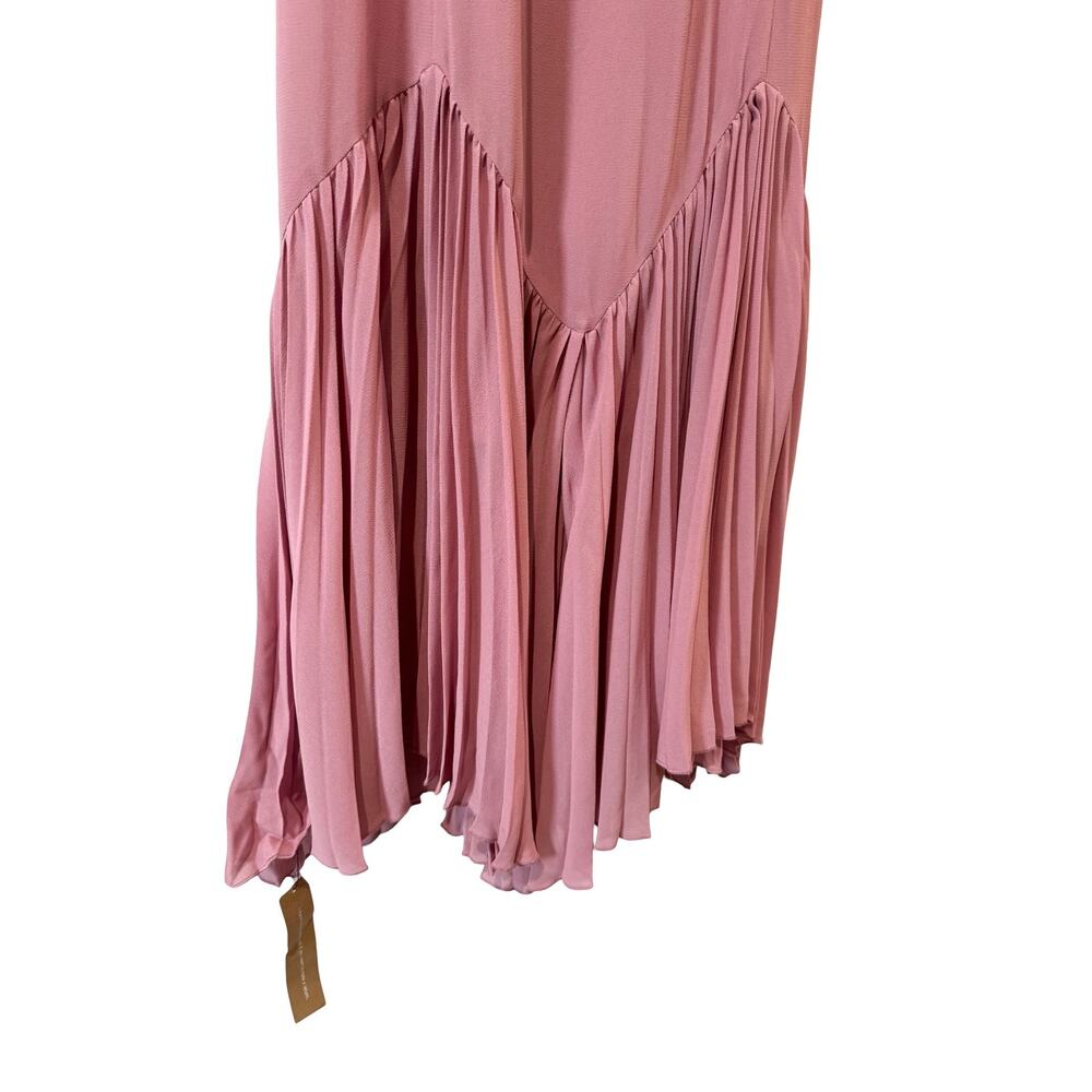 Reformation Aiko Dress Rose Petals Pink Size 0 NWT Midi Pleated Dress - Picture 6 of 6